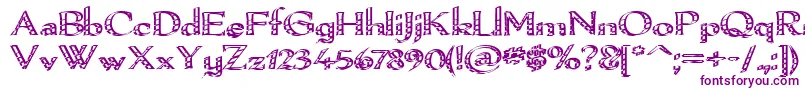 Pamelor Font – Purple Fonts on White Background