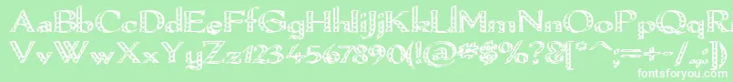 Pamelor Font – White Fonts on Green Background