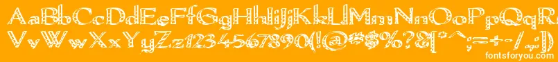 Pamelor Font – White Fonts on Orange Background
