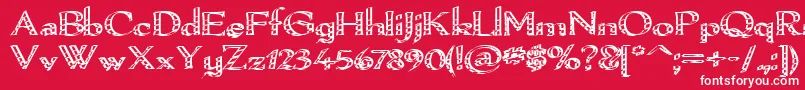 Pamelor Font – White Fonts on Red Background