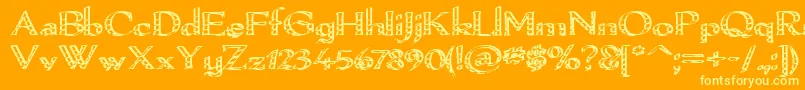 Pamelor Font – Yellow Fonts on Orange Background