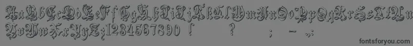 Zendaembossed-Schriftart – Schwarze Schriften auf grauem Hintergrund