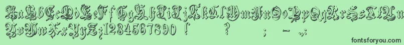 Zendaembossed Font – Black Fonts on Green Background