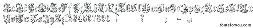 Шрифт Zendaembossed – цирковые шрифты