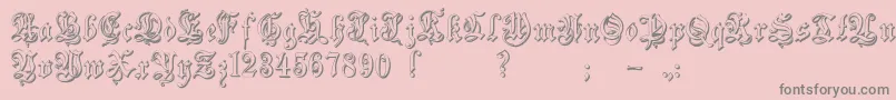 Zendaembossed-Schriftart – Graue Schriften auf rosa Hintergrund