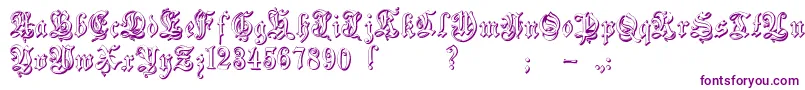 Zendaembossed-Schriftart – Violette Schriften