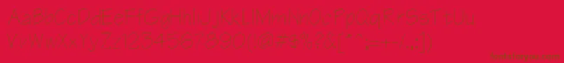 Erackoi8-fontti – ruskeat fontit punaisella taustalla