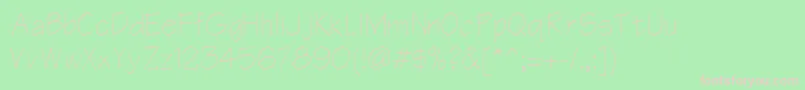 Erackoi8-fontti – vaaleanpunaiset fontit vihreällä taustalla