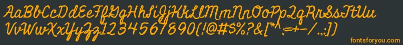 MiniverRegular Font – Orange Fonts on Black Background