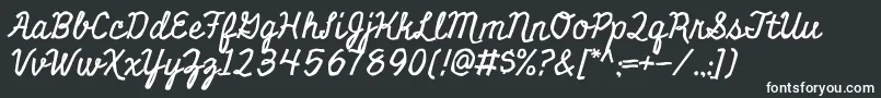 Шрифт MiniverRegular – белые шрифты