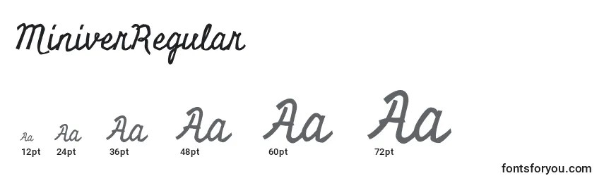 MiniverRegular Font Sizes