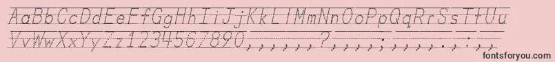 MissOlsensClassroomFontsItalic-Schriftart – Schwarze Schriften auf rosa Hintergrund