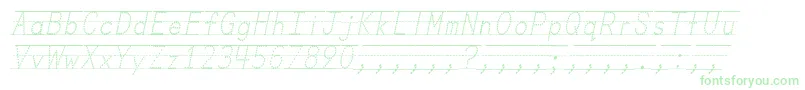 Шрифт MissOlsensClassroomFontsItalic – зелёные шрифты