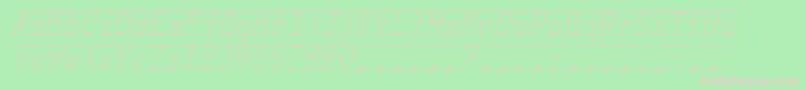 MissOlsensClassroomFontsItalic Font – Pink Fonts on Green Background