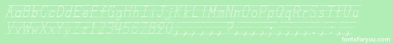 Подробнее о шрифте MissOlsensClassroomFontsItalic Шрифт MissOlsensClassroomFontsItalic – белые шрифты на зелёном фоне