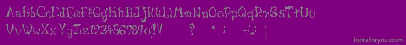 Lunacymore Font – Gray Fonts on Purple Background