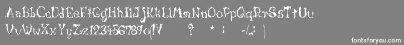 フォントLunacymore – 灰色の背景に白い文字