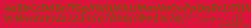StoneSansItcBoldItalic Font – Brown Fonts on Red Background