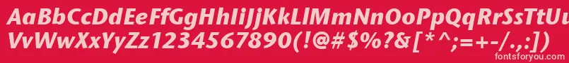 StoneSansItcBoldItalic Font – Pink Fonts on Red Background