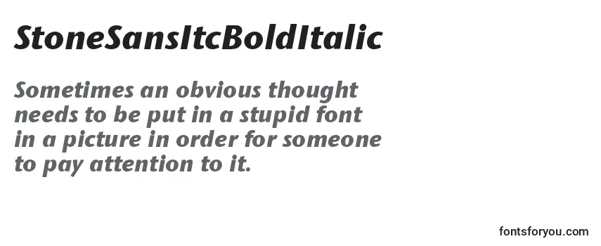 StoneSansItcBoldItalic Font