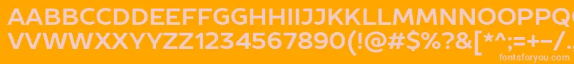 フォントProstoSansBold – オレンジの背景にピンクのフォント