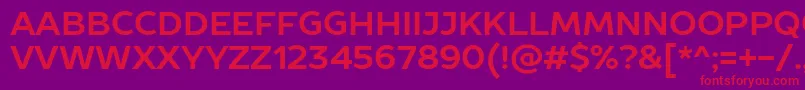 フォントProstoSansBold – 紫の背景に赤い文字