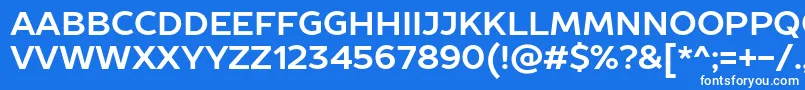 フォントProstoSansBold – 青い背景に白い文字