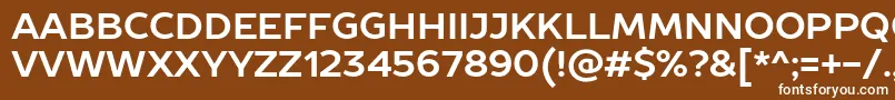 Шрифт ProstoSansBold – белые шрифты на коричневом фоне