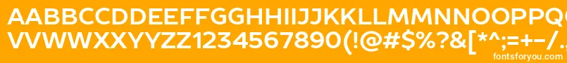ProstoSansBold Font – White Fonts on Orange Background