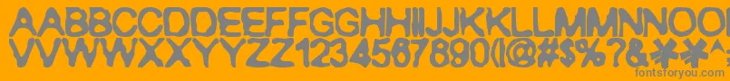 Ranxerox Font – Gray Fonts on Orange Background