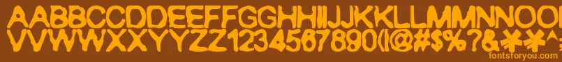 Ranxerox Font – Orange Fonts on Brown Background