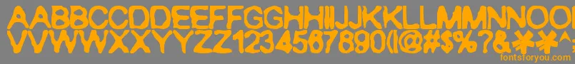 Ranxerox Font – Orange Fonts on Gray Background