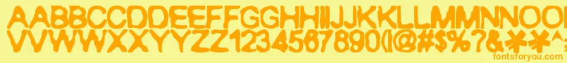 Ranxerox Font – Orange Fonts on Yellow Background