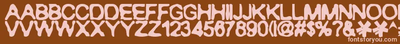 Więcej informacji o czcionce Ranxerox Czcionka Ranxerox – różowe czcionki na brązowym tle