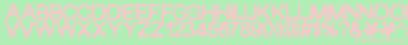 Ranxerox-fontti – vaaleanpunaiset fontit vihreällä taustalla