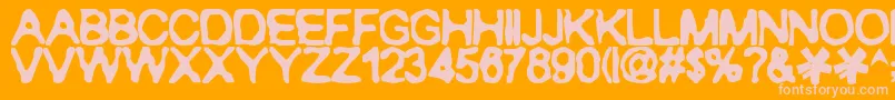 Ranxerox Font – Pink Fonts on Orange Background