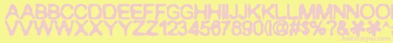 Ranxerox Font – Pink Fonts on Yellow Background