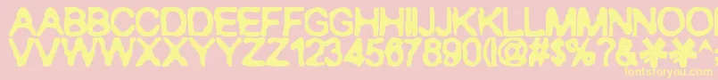 Ranxerox-Schriftart – Gelbe Schriften auf rosa Hintergrund