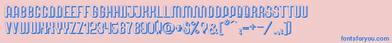 Quimbie3D Font – Blue Fonts on Pink Background