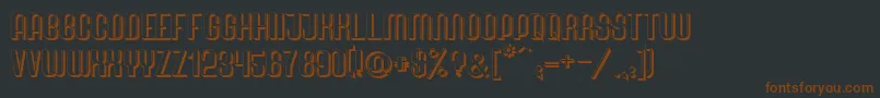 Шрифт Quimbie3D – коричневые шрифты на чёрном фоне
