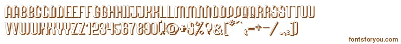 Шрифт Quimbie3D – коричневые шрифты на белом фоне
