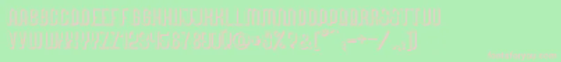 Quimbie3D Font – Pink Fonts on Green Background