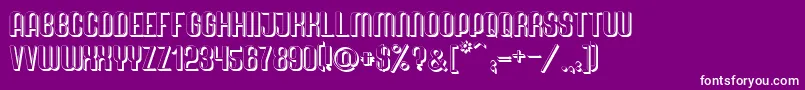 Quimbie3D Font – White Fonts on Purple Background