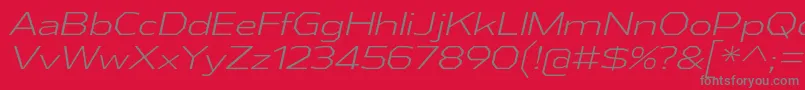 AthabascaExLtIt Font – Gray Fonts on Red Background