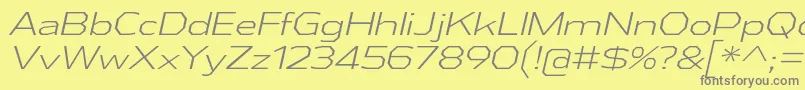 AthabascaExLtIt Font – Gray Fonts on Yellow Background