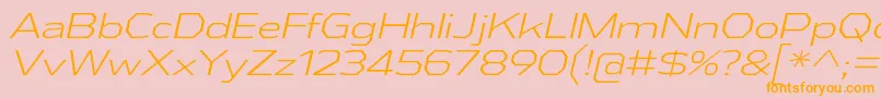 AthabascaExLtIt Font – Orange Fonts on Pink Background