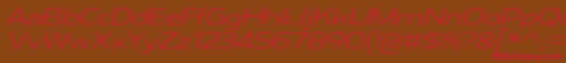 AthabascaExLtIt Font – Red Fonts on Brown Background