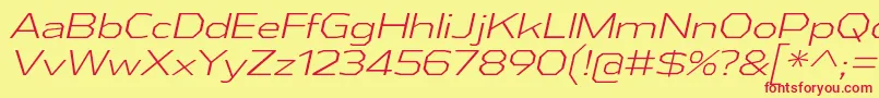 AthabascaExLtIt Font – Red Fonts on Yellow Background