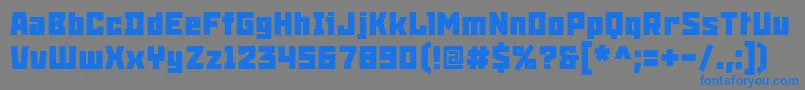 SnowstormBold Font – Blue Fonts on Gray Background