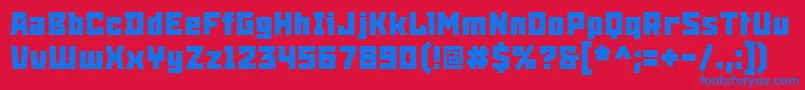 SnowstormBold Font – Blue Fonts on Red Background